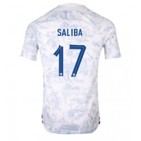 Koszulka piłkarska Francja William Saliba #17 Strój wyjazdowy MŚ 2022 tanio Krótki Rękaw